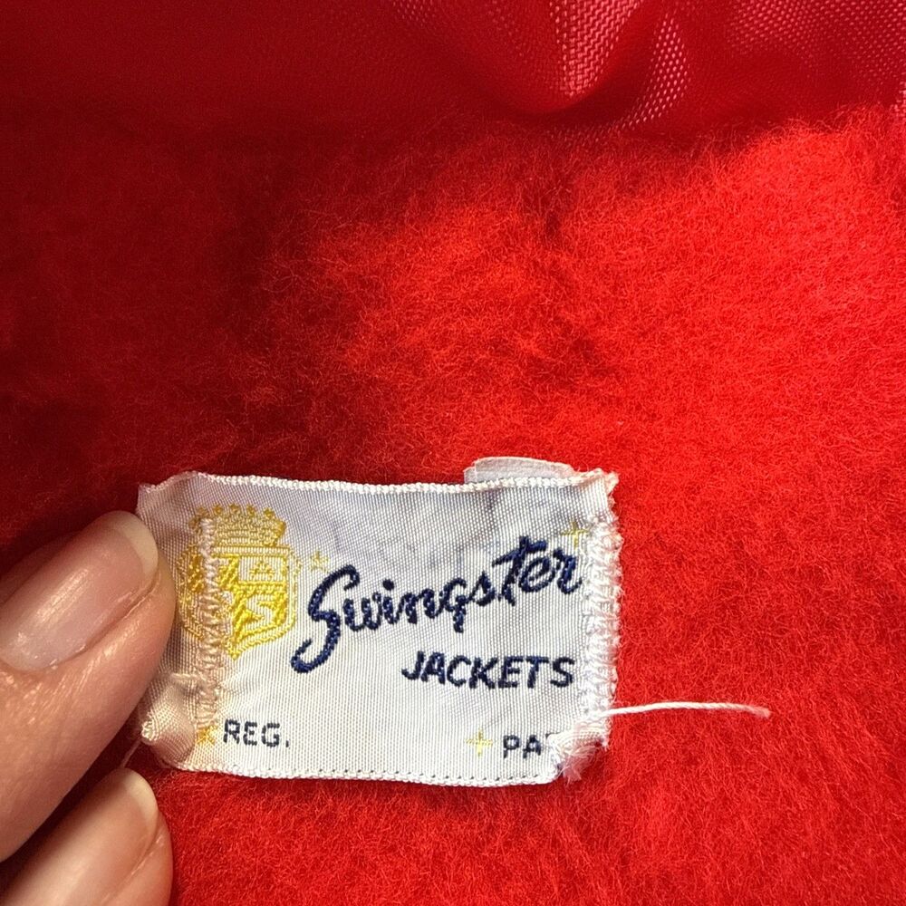 Vintage 70s International Harvester Swingster Jacket Men Medium Red Racing IH - Picture 3 of 7